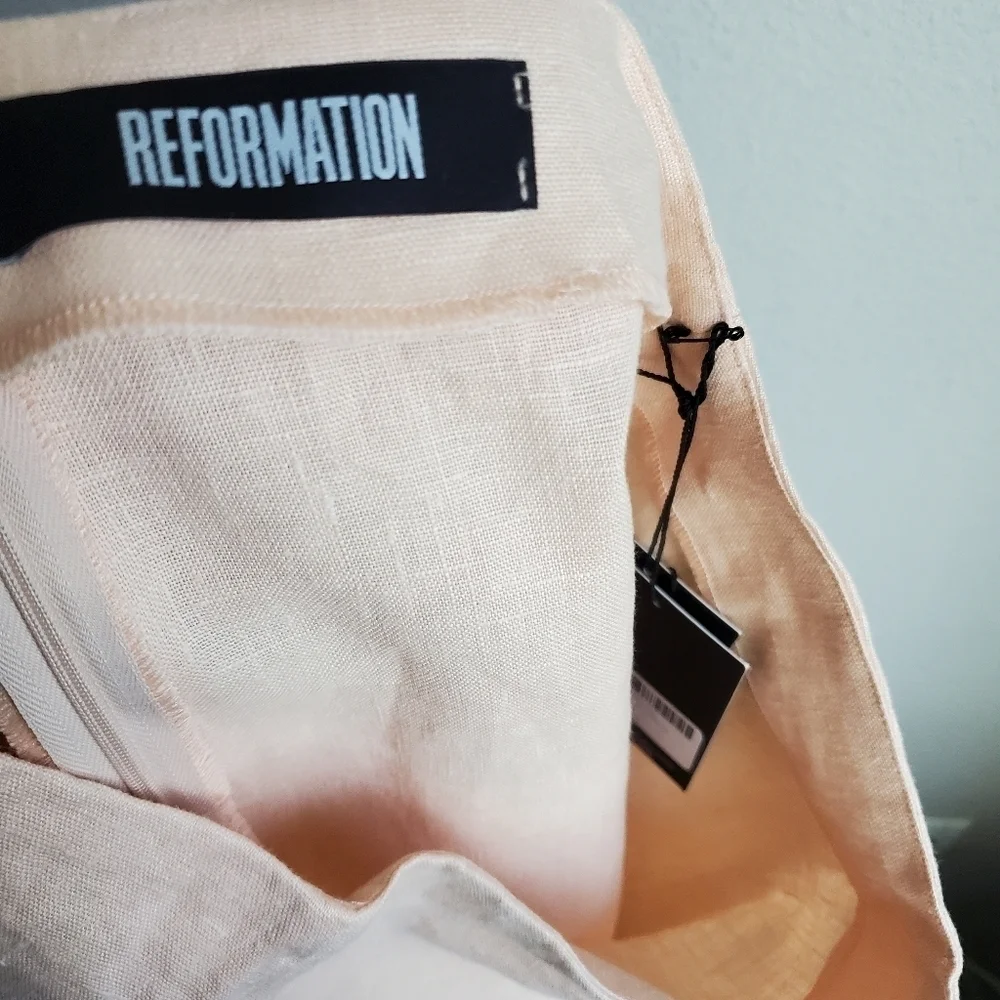 Reformation Carolisa Skirt Set in Peach size 6 NWT